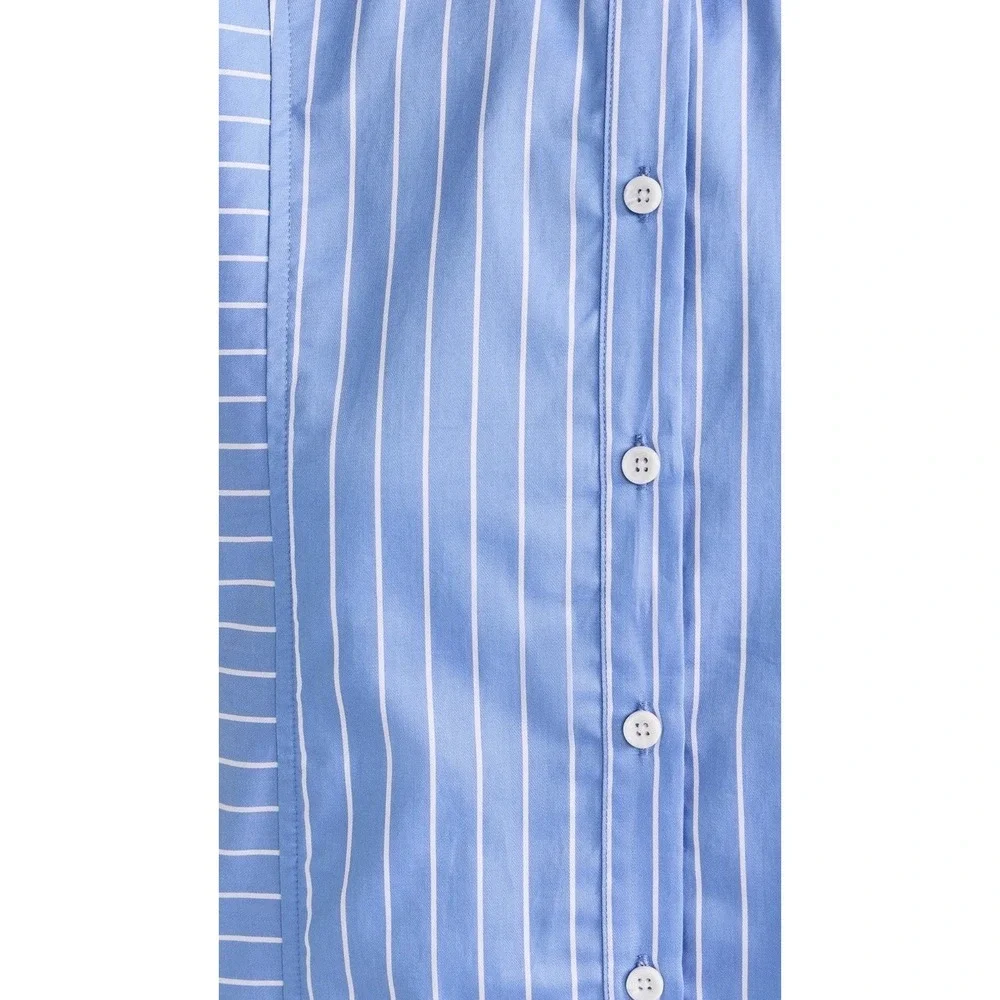 Nation LTD Button Down Shirt Dress S Pima Cotton Cover Up Coastal Resort Wear - Picture 6 of 12